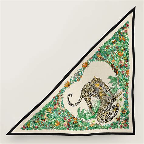 foulard hermes jungle love|Jungle Love giant triangle .